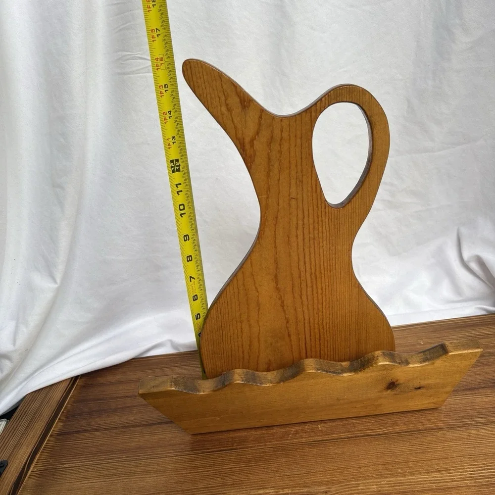 Vintage Wooden Pitcher Wall Hanging Holder Farmhouse Country Kitchen Decor